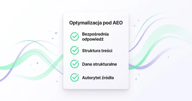 Checklista optymalizacji strony pod AEO