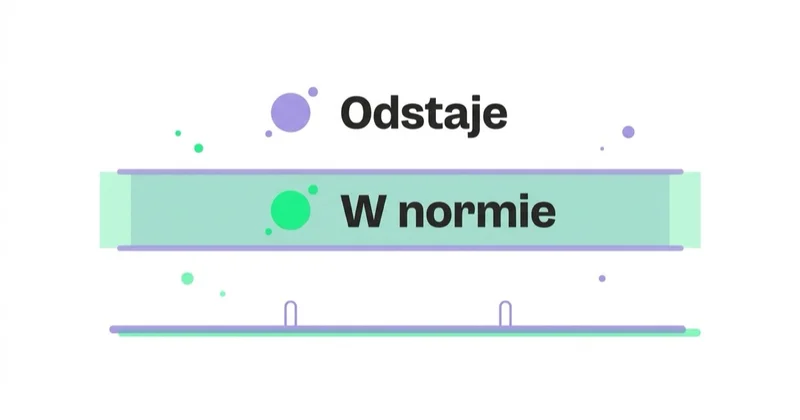 Diagram: Benchmarki dostępne wewnątrz Google Ads — W normie, Odstaje.
