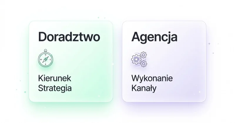 Doradztwo daje kierunek i strategię; agencja wykonuje kanały.