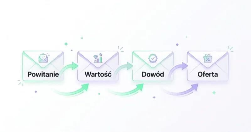 Sekwencja lead nurturing: powitanie, wartość, dowód, oferta