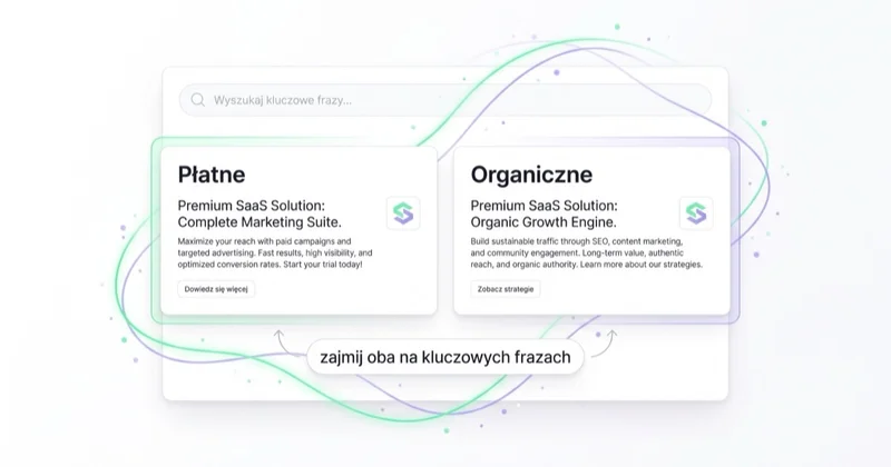 Zajmij oba sloty — płatny i organiczny — na kluczowych frazach.