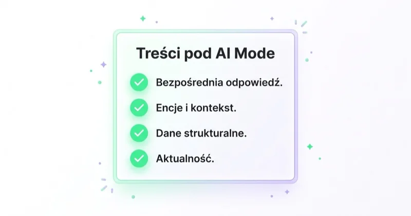Checklista treści przygotowanych pod Google AI Mode