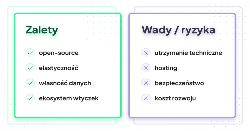 WooCommerce zalety vs wady/ryzyka