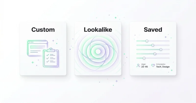 Trzy typy audiences w Meta Ads: Custom, Lookalike, Saved
