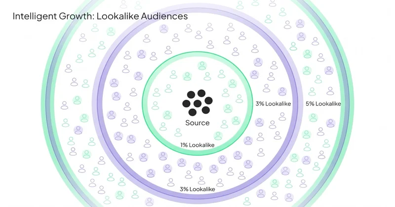 Lookalike expansion: source audience rozszerzane do 1%, 3%, 5% similarity