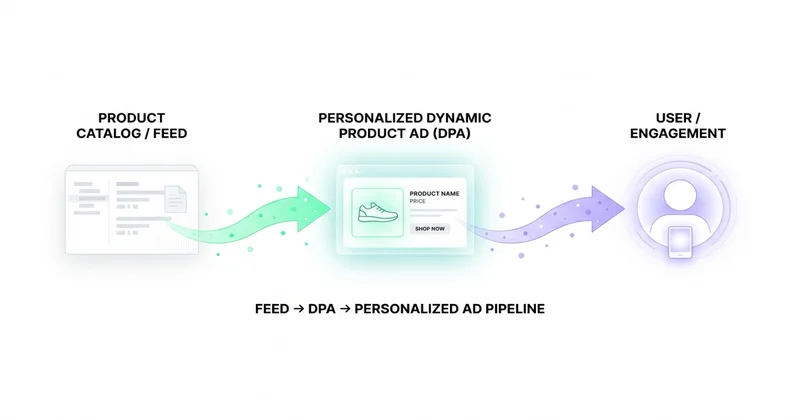 Flow kampanii katalogowych: feed → DPA → spersonalizowana reklama