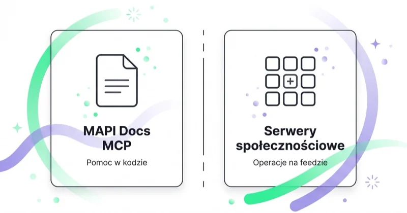 Dwa znaczenia frazy Merchant Center MCP: oficjalny MAPI Docs MCP pomaga w kodzie, a serwery społecznościowe operują na feedzie produktowym.