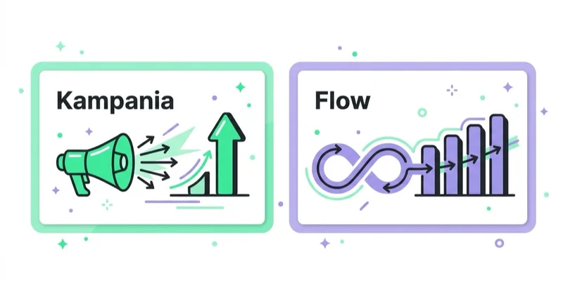 Diagram: kampanie a automatyczne flow.
