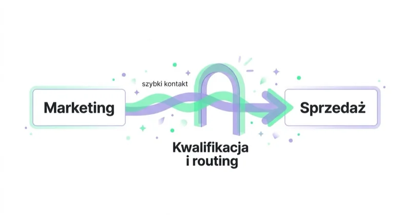 Diagram illustrating jak zaprojektować handoff marketing–sprzedaż.
