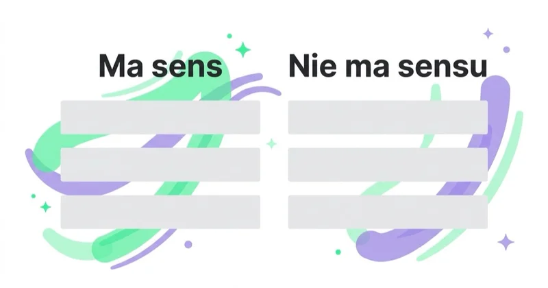 Diagram: Dla jakich firm LIA ma największy sens — Ma sens, Nie ma sensu.
