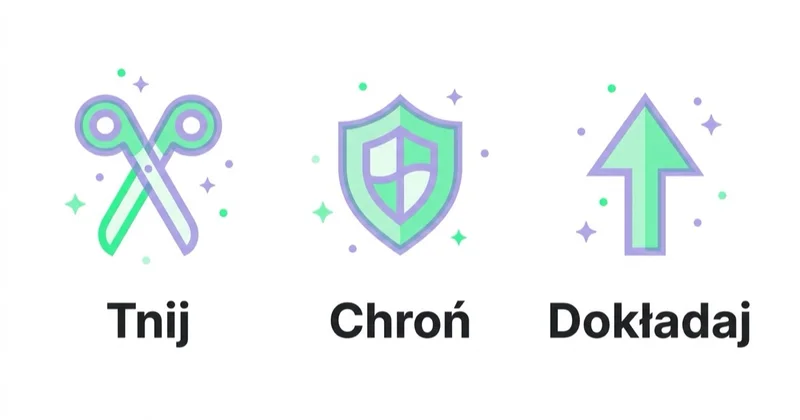 Chirurgiczny ruch w spowolnieniu: tnij, chroń, dokładaj.