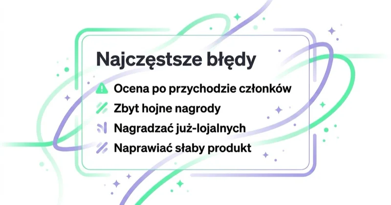 Diagram: częste błędy w programie lojalnościowym.