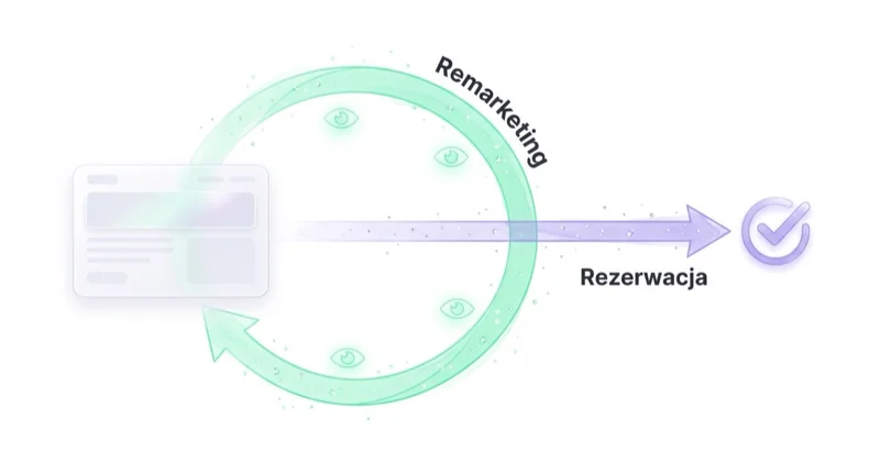 Remarketing w turystyce: klient wielokrotnie ogląda kierunek i rezerwuje po przypomnieniu.