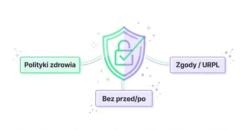 Warstwa zgodności reklamy medycyny estetycznej: polityki zdrowia, brak zdjęć przed/po oraz zgody i wymogi URPL.