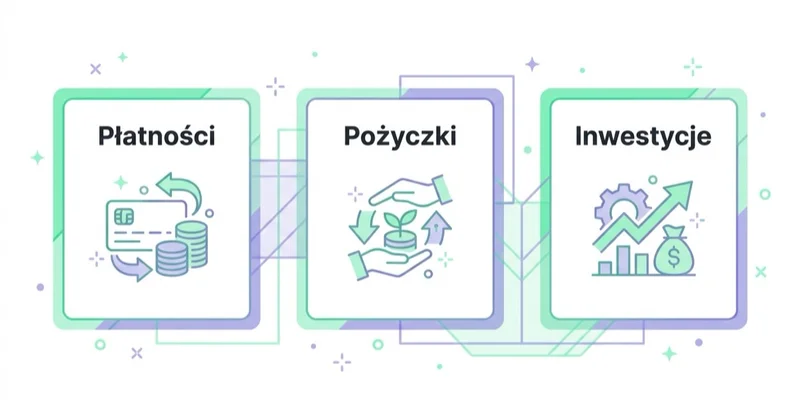 Kanały według podbranży finansowej: płatności, pożyczki, inwestycje.