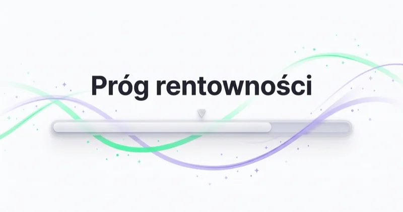 Pozioma skala ze wskaźnikiem oznaczona jako próg rentowności, pokazująca poziom ROAS, od którego reklama zaczyna się zwracać.