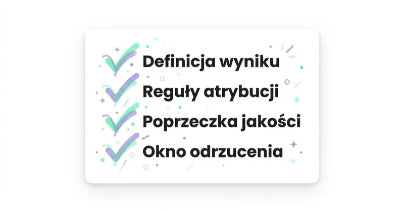 Diagram: checklista przed podpisaniem umowy za efekt.