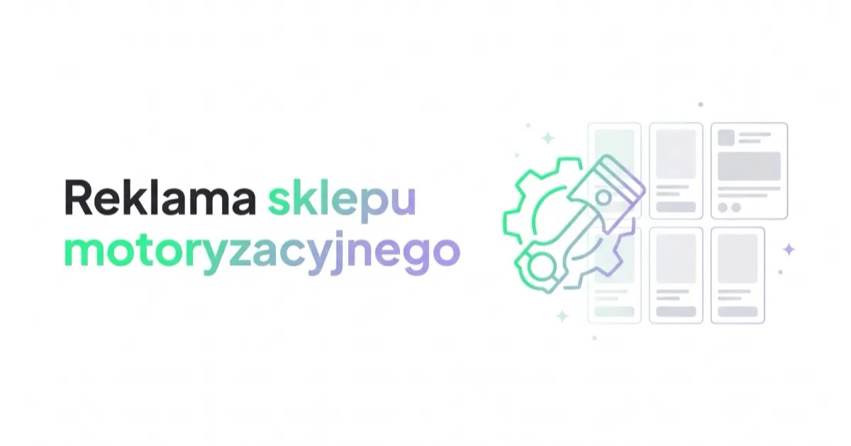 Reklama sklepu motoryzacyjnego i z częściami samochodowymi